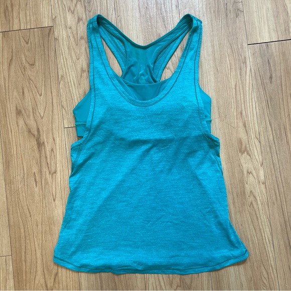 lululemon athletica Tops - Lululemon Bra + Tank Top Sport Green 6 Size